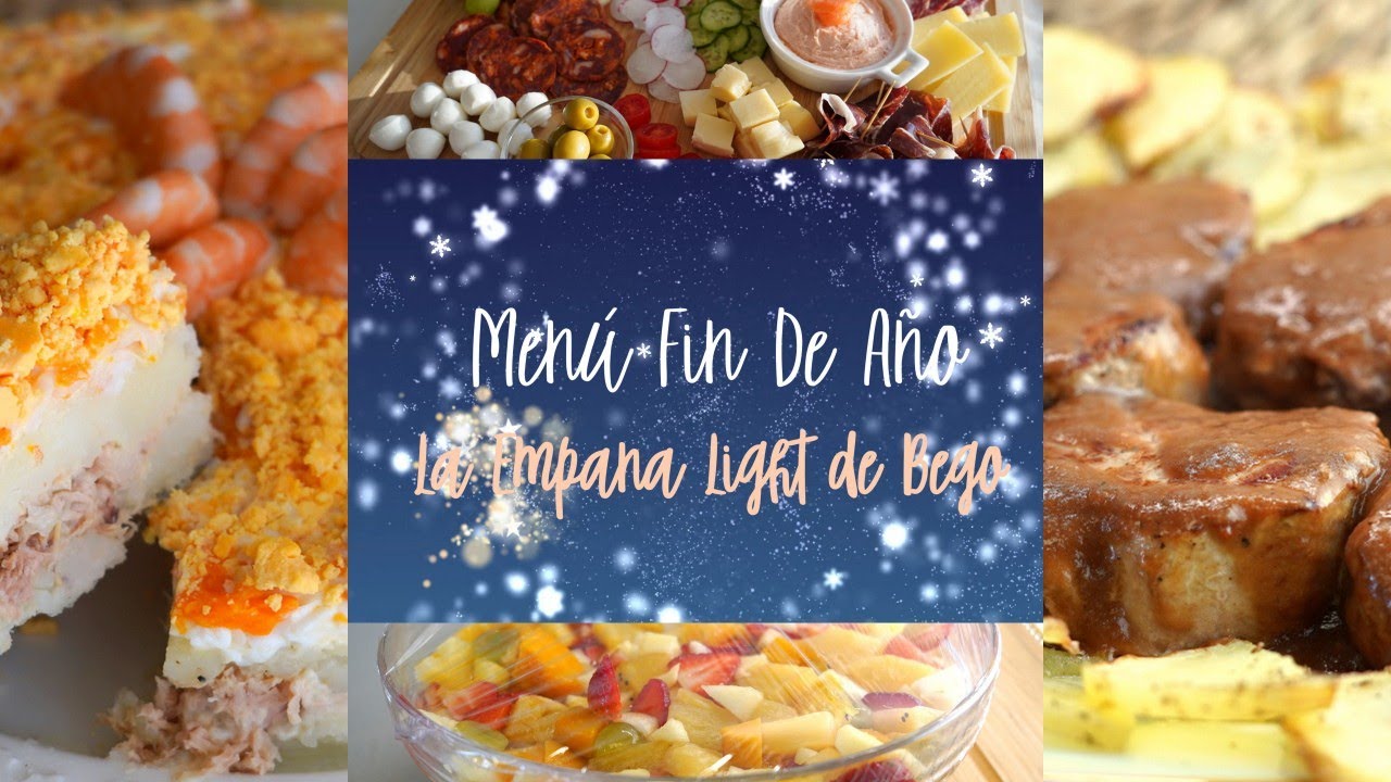 Menú para Nochevieja o Fin de Año Aperitivos, Entrante, Plato Principal y Postre- Feliz Año Nuevo¡¡¡