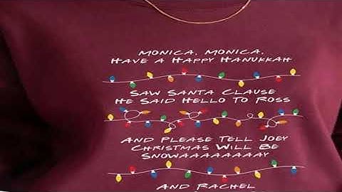 Thumbnail of Friends Inspired Holiday Crewneck Sweatshirt Phoebe's Song Shirt Merry Christmas Sweater Unisex Long