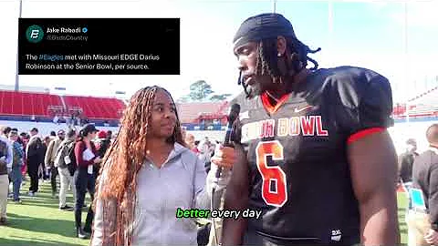 EAGLES DRAFT - Mizzou DL Darius Robinson Senior Bowl highlights + interview