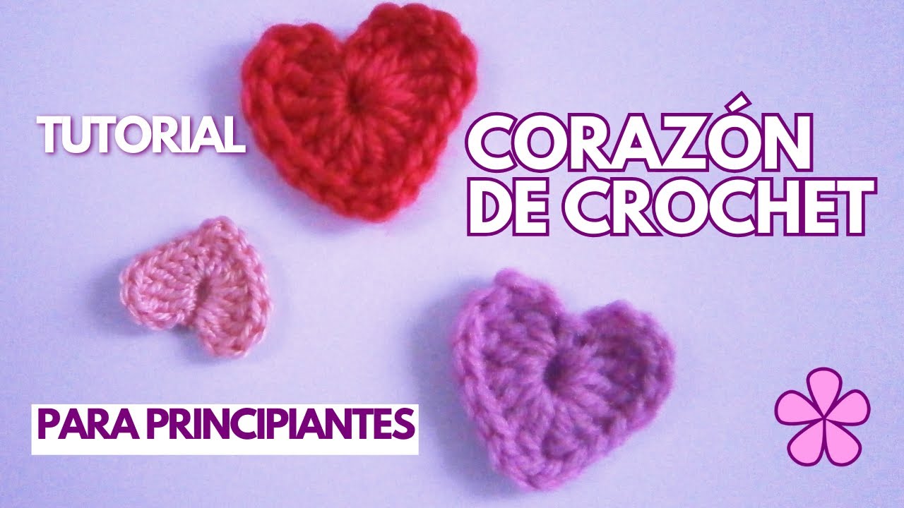 Tutorial de corazón a crochet para principiantes. Patrón fácil. (Corazón circular _ M04)