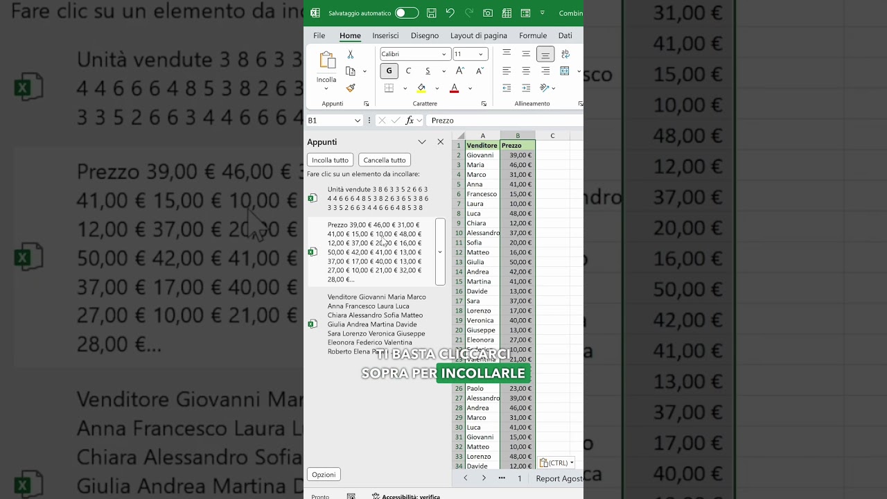 Come incollare pi&ugrave; elementi in automatico in Excel 🚀 WEBINAR GRATUITO 10 febbraio 👉 LINK IN BIO!