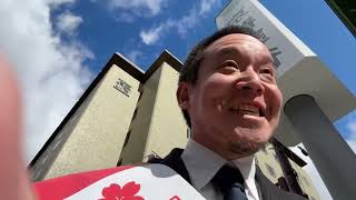 衆院選 京都1区 浜田 聡　チラシ配り　がライブ配信中！