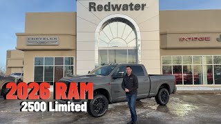 New 2026 RAM 2500 Limited Night Edition Walkaround with Adrian at Redwater Dodge | New Tech!