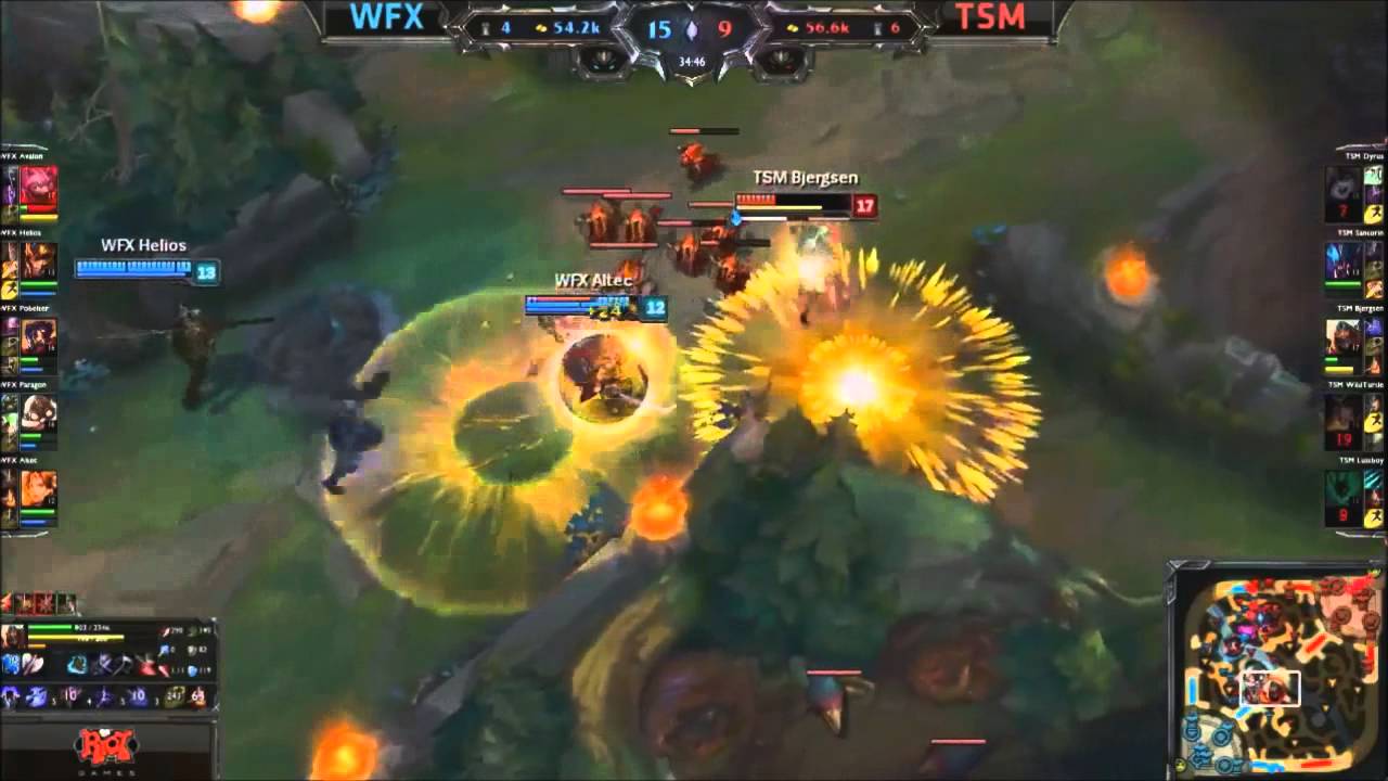 Bjergsen's escape (TSM vs WFX)