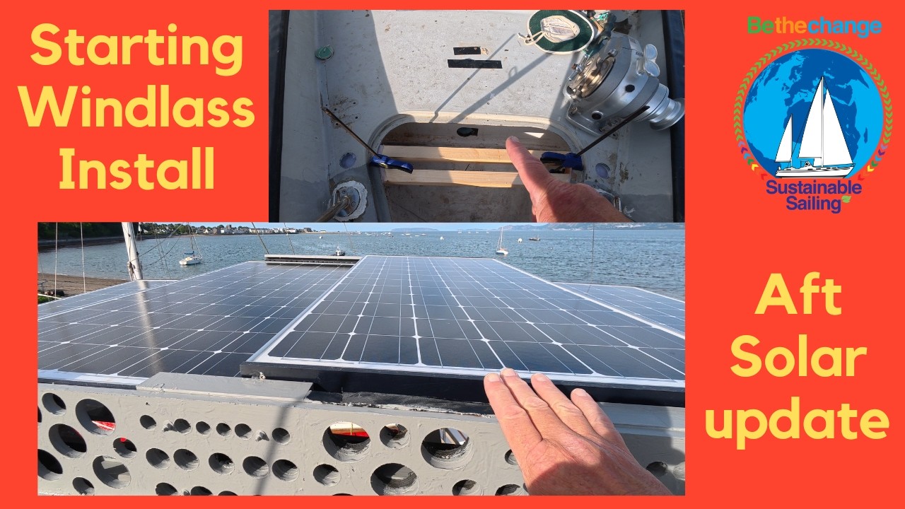 ⁣Starting our Windlass install & aft sliding solar panel update #BoatRefit #DIY #ElectricBoat #Solar
