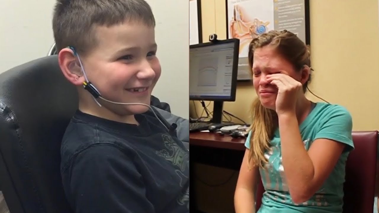 DEAF PEOPLE HEARING SOUND FOR THE FIRST TIME !