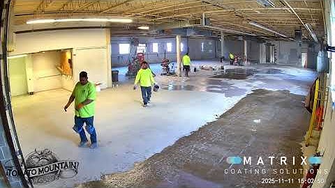 8,910 sqft. High Build Shop Floor Epoxy System for Tomato Mountain. "1 Week = 1 Minute"