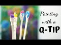 Easy flower painting with q tips   ear buds painting