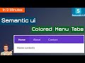 Coding semantic ui colored menu tabs|colored menu tabs|menu tabs styles|semantic ui tabs|semantic ui