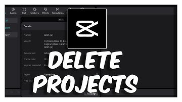 Capcut Pc Tutorial How To Clear Projects For More Smooth Edit