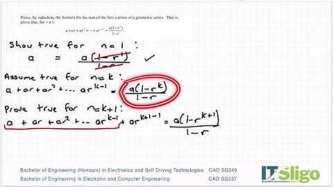 Proof by induction sum of series example 4 Leaving Cert Higher Level Maths