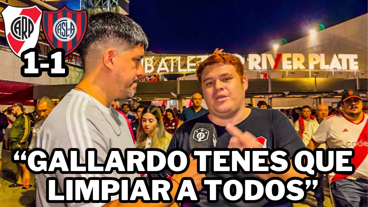 RIVER 1 - 1 SAN LORENZO | REACCIÓN CON LOS HINCHAS - YouTube