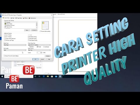 Cara Setting Printer High Quality | Canon Series