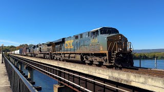 CSX Southbound Manifest Train, Bridgeport, Alabama, 10/21/2023