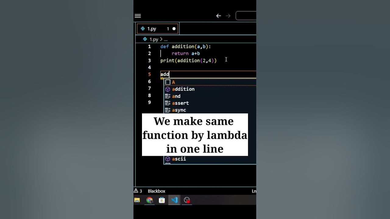 Short function/lambda function - Learn python | Python for beginners # ...