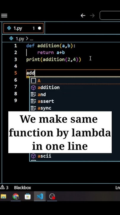 Short function/lambda function - Learn python | Python for beginners # ...