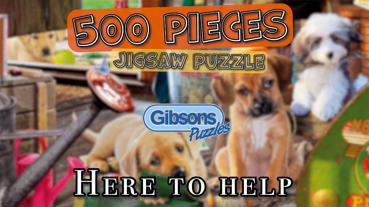 Solving Here To Help 500 Pieces Puzzle | Gibson | Time Lapse - YouTube