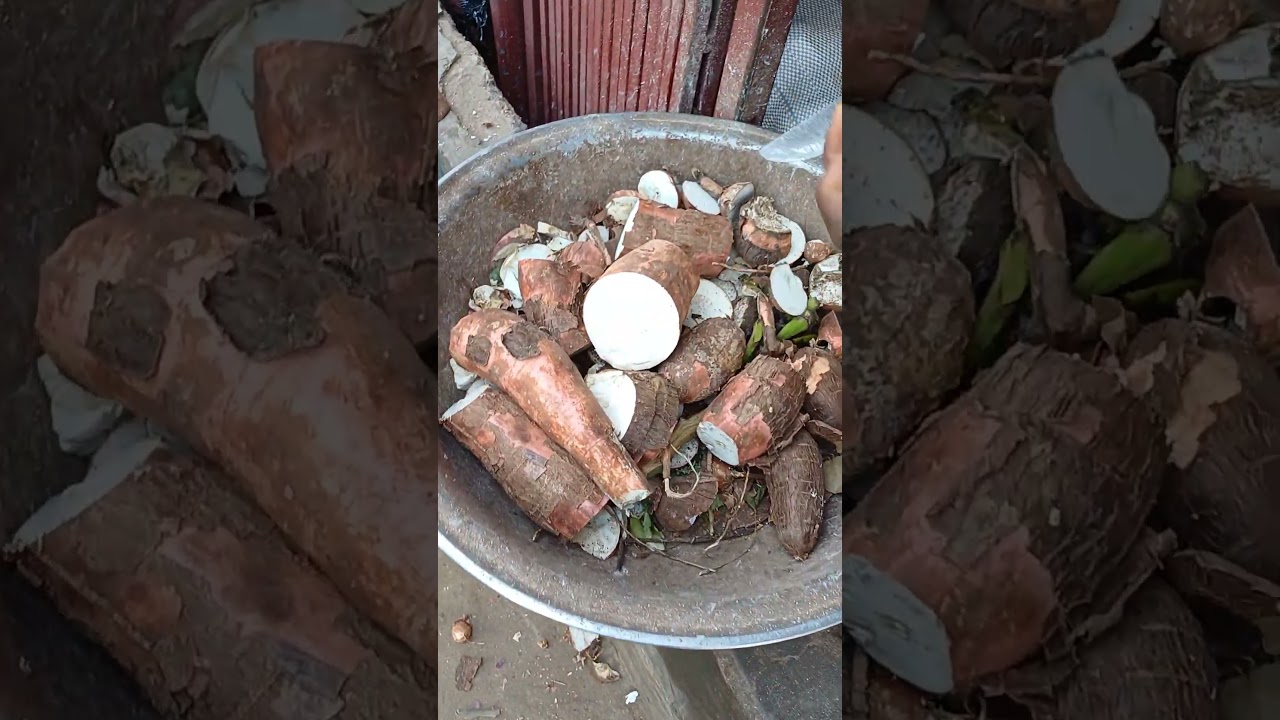 How cassava is sold in the local market - Accra street food