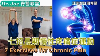 肩頸膊痛頭痛周身痛、成日覺得很累、痛症長達六個月或以上、心情不佳，教大家…..7招長期（慢性）疼痛症運動 [Eng Subtitles] 7 Exercises for Chronic Pain