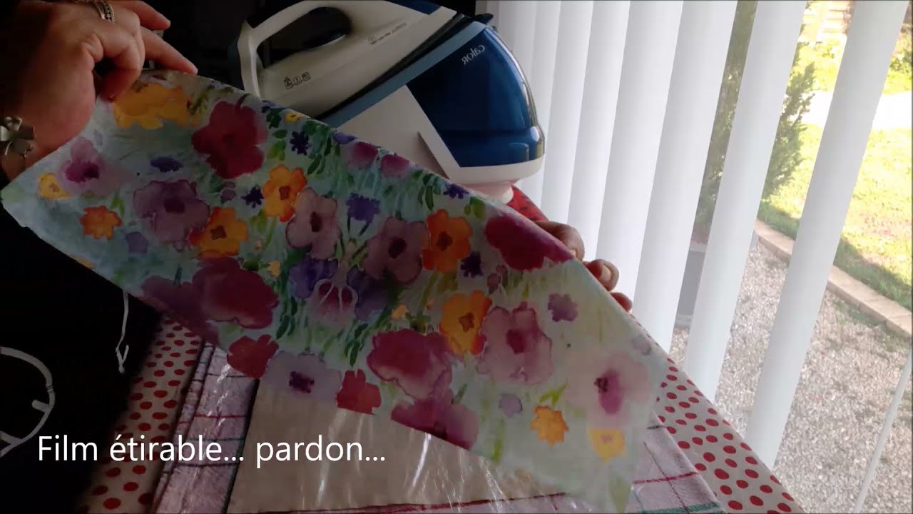 (41) Transfert d'une serviette en papier sur du papier vieillit ! Joli et amusant !