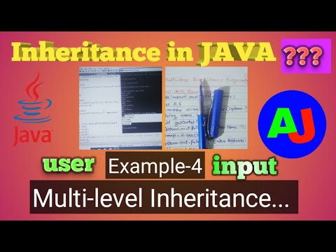 Multilevel inheritance in java | input from user program - YouTube