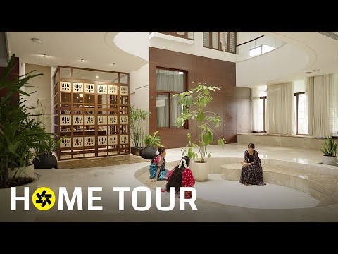 A Multigenerational Family Home in Tamil Nadu with Curves and Courtyards! (House Tour)