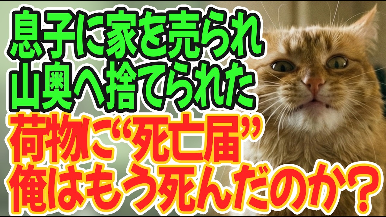 【スカッとする話】遺産と家を奪い、父を山奥へ遺棄したモラハラ息子。半年後、父を法的に抹殺した長男が警察に連行された理由とは…