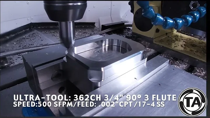 Ultra-Tool 362CH Three Flute Helical Chamfer Mill milling 17-4SS 37HRC