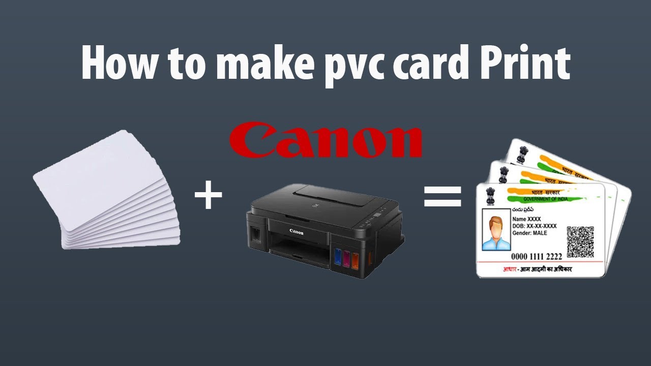 How to print Pvc card in canon G2010 | G1010 | G3010 Printer