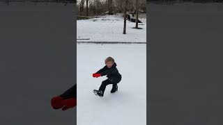 Sit Spin on an Outdoor Ice