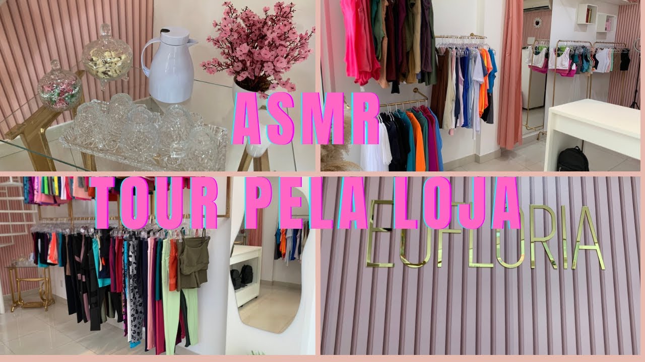 ASMR SUSSURROS TOUR PELA LOJA com sons de chiclete