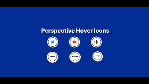 Perspective Hover Icons HTML CSS | Icon Hover Effects