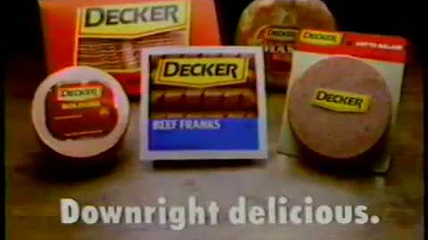 1985 Decker hot dogs "Roger Miller" TV Commercial