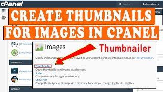 How to create Image Thumbnails in cPanel?