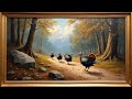 Thanksgiving Autumn Forest Turkey | Peaceful Nature Art 4K | Relaxing Scenic Wallpaper for Gratitude
