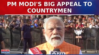 PM Modi Appeals Countrymen To Vote In Large Numbers After Exercising His Franchise | Lok Sabha Polls