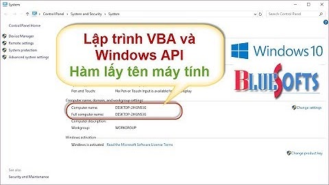 Lập trình VBA lấy tên máy tính với hàm Windows API - VBA nâng cao của Bluesofts.net