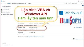 Lập trình VBA lấy tên máy tính với hàm Windows API - VBA nâng cao của Bluesofts.net
