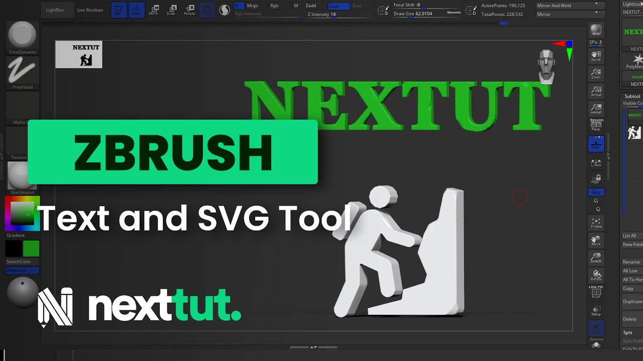 why not working svg in zbrush 2019