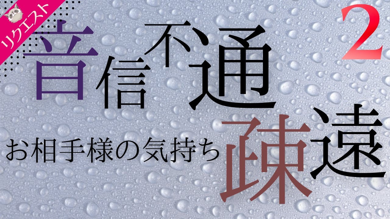 #56🚨辛口結果あり🚨💙音信不通になってしまった・疎遠になってしまったお相手様のお気持ち#02💙📣リクエストリーディング📣🔮あらいぐま　カードリーディングの森🌲🦝
