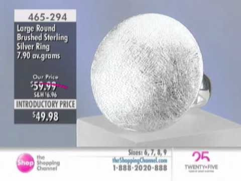 Sterling Silver Large Brushed Ring at The Shopping Channel 465294