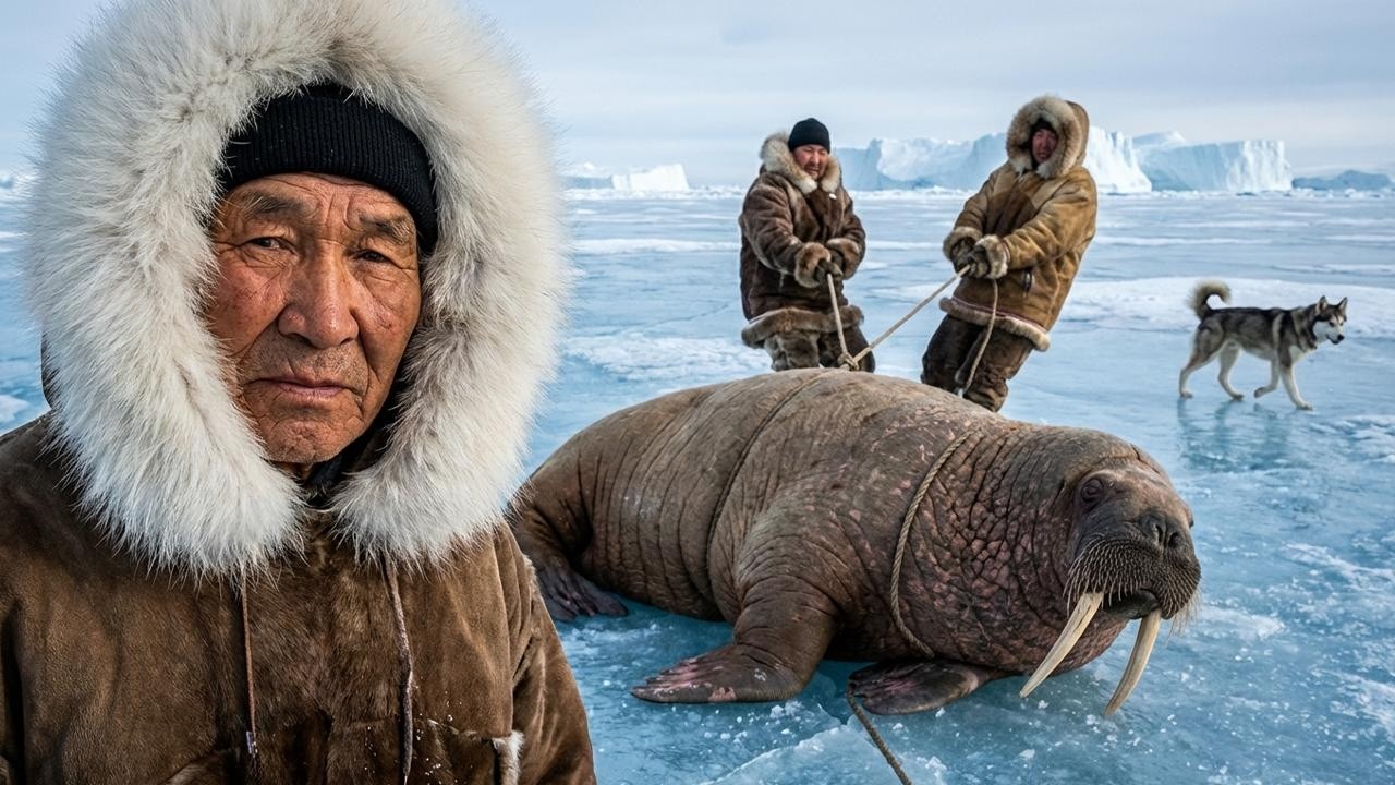 Как инуиты ловят 1000-килограммового моржа