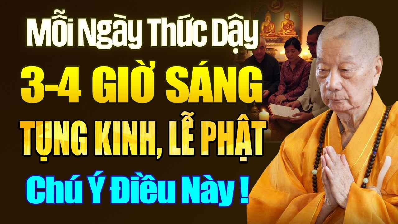 Mỗi Ngày Thức Dậy 3-4 Giờ Sáng TỤNG KINH, LỄ PHẬT Phải Chú Ý Điều Này - HT. Thích Trí Quảng