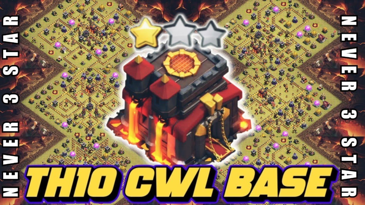 ANTI META TH10 BEST CWL / WAR BASE + COPY LINKS || TH10 ANTI 3 STAR BASE || TH10 UNBEATEN BASE 2025