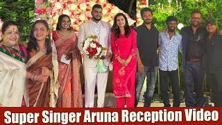 Super Singer Aruna Wedding Reception Video Vijay Tv Celebrities Attend Grand Reception Sivaangi
