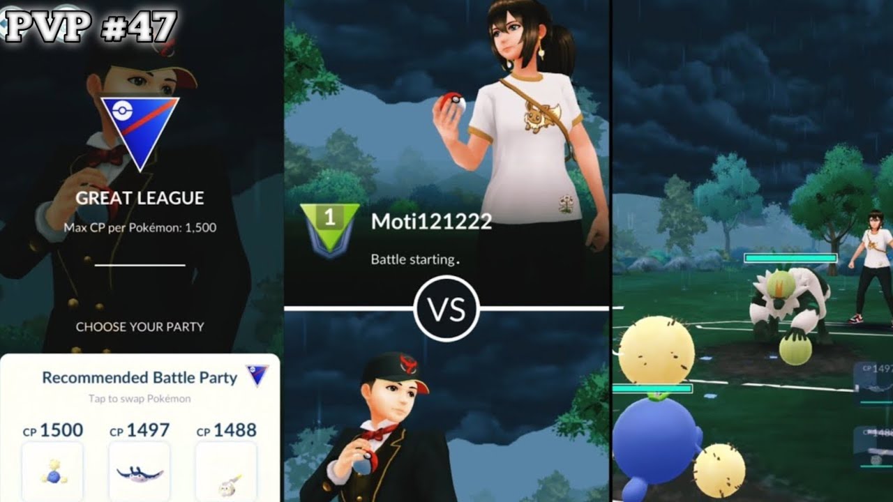 Великая лига PvP-схватки! PokeGOThy против Moti121222 — полный игровой процесс Pokemon GO