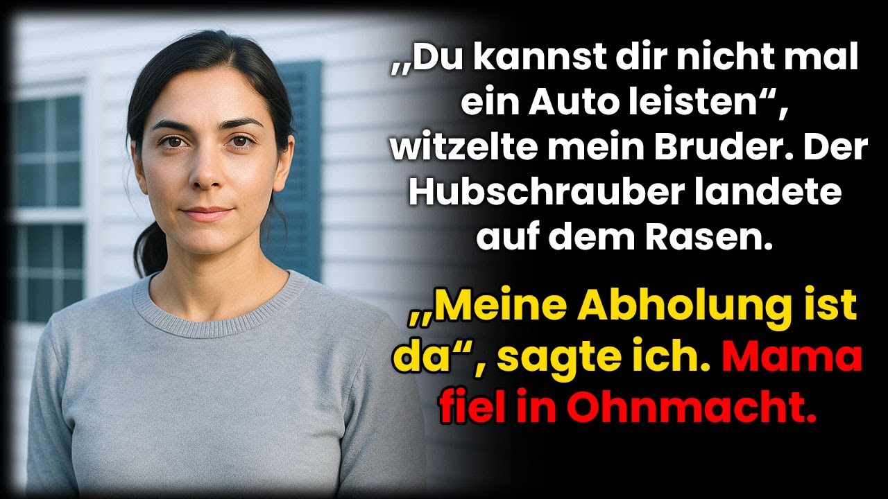 Beim Familientreffen nannten sie mich arm – dann landete mein Hubschrauber