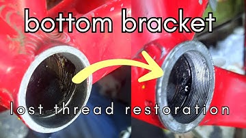 bottom bracket shell lost thread repair (full process)