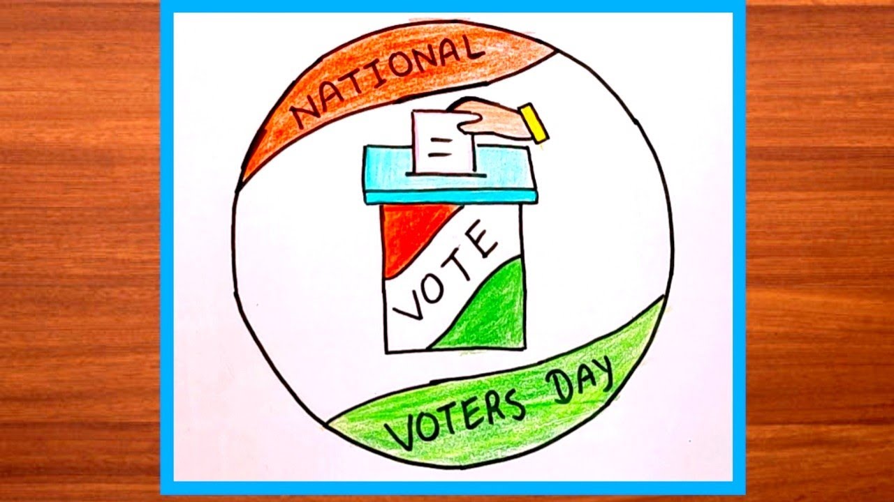 National Voters Day Drawing//25 Jan Voters Day Drawing Poster