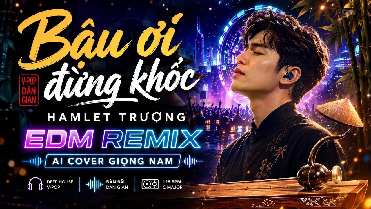 BẬU ƠI ĐỪNG KHÓC | Hamlet Trương | EDM Remix | AI Cover Giọng Nam